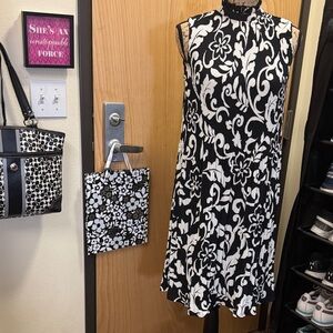 CHICO’S BLACK LABEL flawless midi floral, boho design dress. Size Women’s 4.